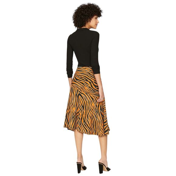 NWT! DVF Diane von Furstenberg Zebra Animal Print Lilo Skirt - Size 8 - Picture 3 of 12